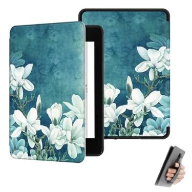 Imagem de GUKSRASO Capa para Kindle Paperwhite 12ª Geração (7") / Colorsoft Signature Edition 2024 - Feito de Material à Prova D'água, com Suspensão Automática, Alça de Mão