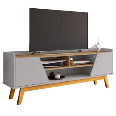 Imagem de Rack Bancada Tv 65 Pol 160 cm Turim BECHARA, Off White Cinamomo