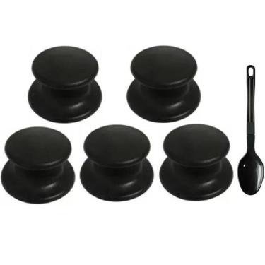 Imagem de Pomel Puxador Pegador Para Tampa De Panela Kit 5 Peças.