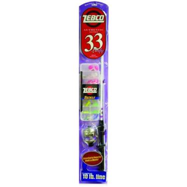 Imagem de Zebco Combo de vara de pesca e carretel Spincast 33 Ladies