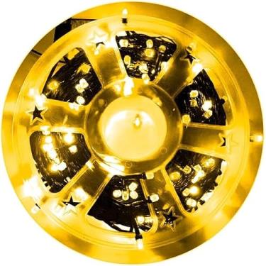 Imagem de Cordão Pisca LED 50 Metros com 200 Lâmpadas 110V – Iluminação Natalina, Festas, Árvores, Fachadas e Decoração de Ambientes | 8 Funções de Luz e Efeito Encantador (Amarelo)