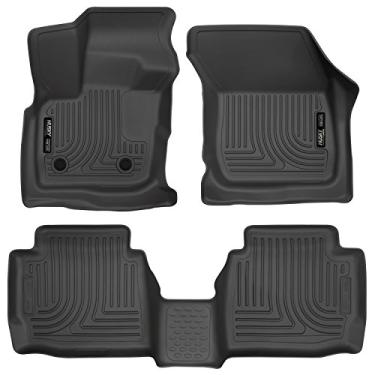 Imagem de Husky Liners 98791 Black Weatherbeater Front & 2º Seat Floor Liners Serve para Ford Fusion 2017-2019, Lincoln MKZ 2017-2019