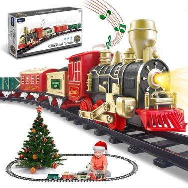 Imagem de Conjunto elétrico de trem de Natal XINGYING com luzes e sons