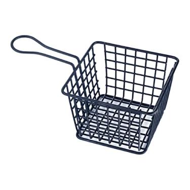 Imagem de Cesta de fritura cesta de lanche de aço inoxidável cesta de filtro de malha de batata frita cesta de alimentos coador de alimentos utensílios de cozinha cesta de fritura (E)