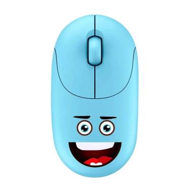 Imagem de Mouse Sem Fio Kms002 Emoji Kids Blue Bright Azul