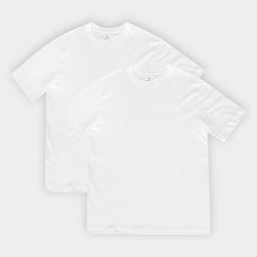 Imagem de Kit Camiseta Hering 2 Peças Masculino, Branco, G