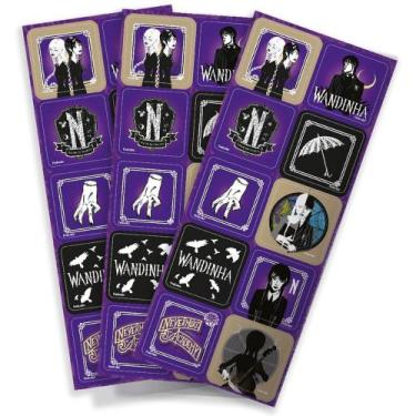 Imagem de Adesivo quadrado temático wandinha 30 unidades - no-brand