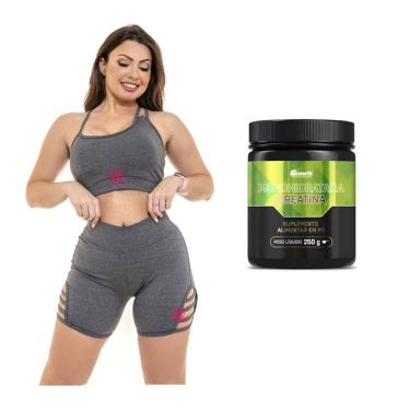 Imagem de Kit Top Suplex Short Faixa Fitness e Creatina Sem Sabor 250g