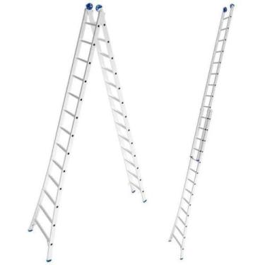 Imagem de Escada de Alumínio Extensiva 2 x 13 Degraus 3,93 x 6,45 Metros EVALD -