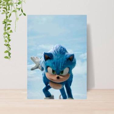 Imagem de Quadro Decorativo Sonic Infantil A4  Placa MDF 06 - Lomi Art