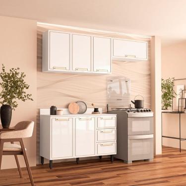 Imagem de Cozinha Compacta 250087 3 Peças Amara Branco Politorno Móveis
