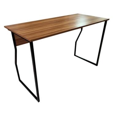 Imagem de Mesa Escrivaninha para Home Office Metal Industrial 1,20m Nogal/Preto