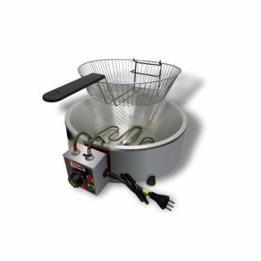 Imagem de Fritador Eletrico Fritadeira Tacho 7 Litros 220V - ZP07E - Zepper, Cro