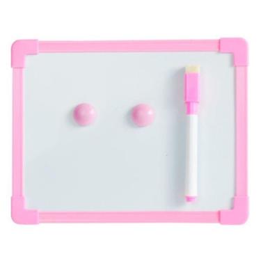 Imagem de Quadro Lousa Branca 20Cmx15Cm Com Caneta Apagador Rosa