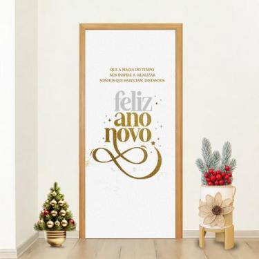 Imagem de Capa Porta Ano Novo 2026 Decoração Festiva De Recomeço E Esperança Par