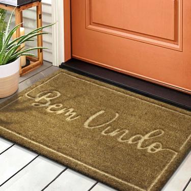 Imagem de 1 Tapete Porta Capacho Fibra Coco Antiderrapante 45x75 Prem2