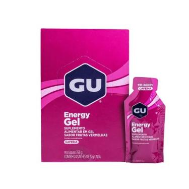 Imagem de Energy Gel + Cafeina Caixa C/24 De 32g Frutas Vermelhas Gu