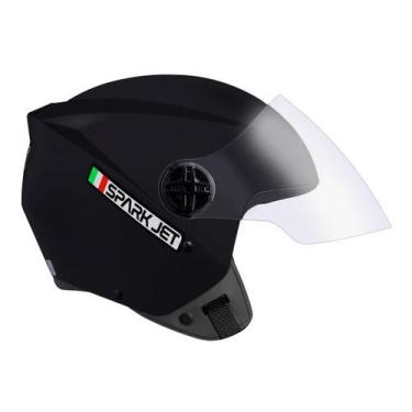 Imagem de Capacete Aberto Ebf Spark Jet Solid Preto Fosco Moto, Preto Fosco, 60