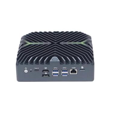 Imagem de HKUXZR Mini host de 14ª geração, computador de controle industrial embutido, Ultra5 125U (12 núcleos e 14 threads), 8 portas de rede de 2,5 G, 4 USB, 1 HDMI, 1 DP, suporta 2 automação industrial DDR5