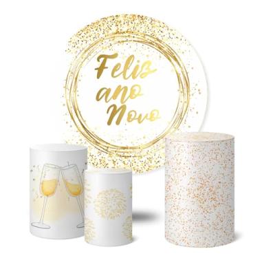 Imagem de Trio Capas Cilindro + Painel Sublimado Festa 1,50m Ano Novo (K1ANV031)