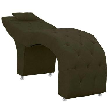 Imagem de Maca Estofada Capitone Julia Para Estetica Facial Sombrancelha E Cilios Suede Cor Chocolate