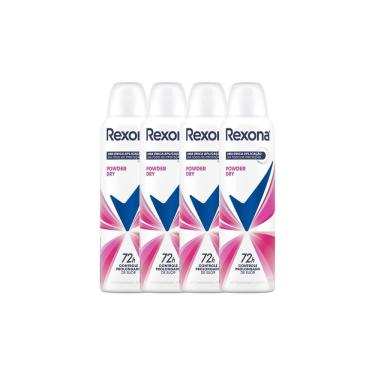 Imagem de Kit 4 Desodorante Antitranspirante Aerosol Feminino Rexona Powder Dry 72 horas 150ml