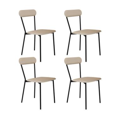 Imagem de Cadeira Vintage Emília Fixa C-4 Pes 450 X 505 X 810 Mm C-4 Un.cy.areia Light Areia Light City