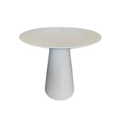 Imagem de Mesa de Apoio Cone Laqueada Tampo 60cm 60cm Branco
