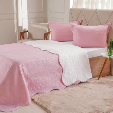 Imagem de Kit Cobre Leito Casal Ultra Lisse Lisa New 210x230cm Silver Pink