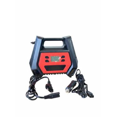 Imagem de Mini Compressor Calibrador Ar Portátil Carro, 3 Adaptadores, Bivolt 12