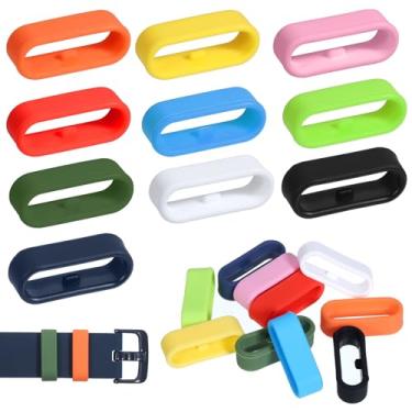 Imagem de QfwdfcTrenz 10 peças de suporte de pulseira de relógio multicolorido, pulseiras de segurança para relógio inteligente, anéis de fixação de substituição, suporte de pulseira de relógio de ajuste
