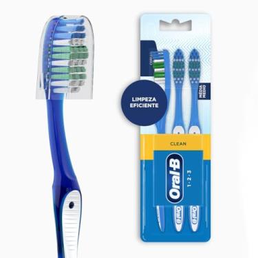 Imagem de Escova Dental Oral-B 1 2 3 - 3 unidades, Cores Sortidas