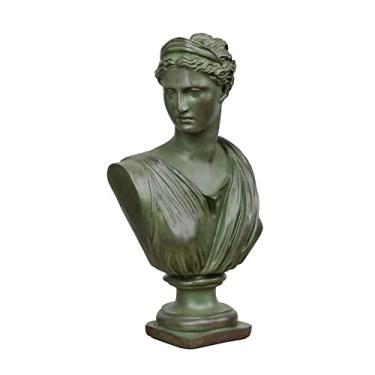 Imagem de Estátua de Diana de resina grega de 30 cm, escultura clássica de mitologia grega de busto romano para decoração de mesa de casa