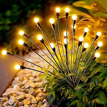 Imagem de Luz de Jardim Energia Solar, Enfeite de Natal Para Jardim Externo, Decoração Solar-Powered 10 Led Bulb, Luzes Caminho Gramado de Natal(10 LEDs,1pcs)