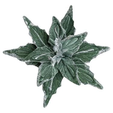 Imagem de Ioensy Arranjo floral para mesa de Natal, arranjo de flores brilhantes para áreas internas e externas, enfeite para festa de inverno, Verde