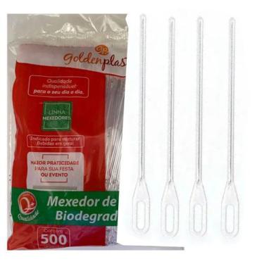 Imagem de Palheta mexedor de café drink plastic descartável 11cm c/500 - GOLDENP