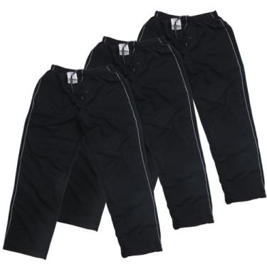 Imagem de Kit 3 calças masculina adulto tactel com elástico rota da onda 010, M,