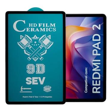 Imagem de Película Transparente Cerâmica 9D Compativel Com Redmi Pad 2, Tela 11 Polegadas, Premium, Anti-Queda, Anti-Reflexo, com Kit de Limpeza