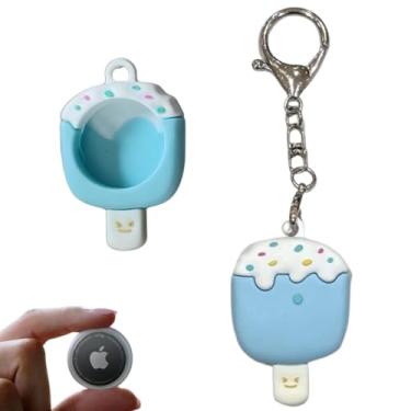 Imagem de Case Chaveiro em Silicone Premium para AirTag, Ultra Resistente, Antirrisco e Fácil de Instalar, Ideal para Chaves, Mochilas e Coleiras, Design Moderno e Durável (Picolé)