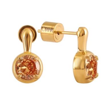 Imagem de JOIANA JEWELRY | Brincos Clemente, Small, Aço inoxidável com revestimento de ouro ou prata 18k e pedras de zircônia cúbica, Sem pedra preciosa