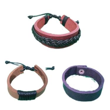 Imagem de Kit Pulseiras de Couro Natural, Artesanal, Feito à mão (13)