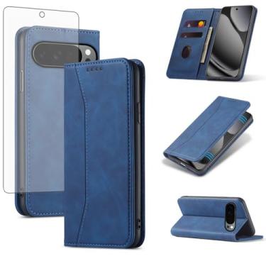 Imagem de Asuwish Capa carteira flip para celular Google Pixel 10 Pro XL com protetor de tela de vidro temperado, fecho magnético, capa fólio, compartimento para cartão de crédito, suporte, acessórios para