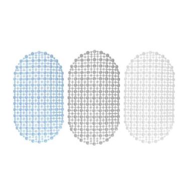 Imagem de Kit 06 Tapete Oval Banheiro Box Antiderrapante PVC 60cmx32cm - CLEAN T