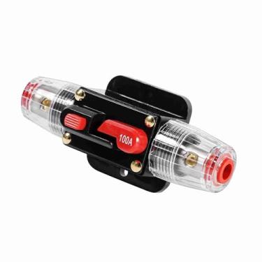 Imagem de 50A Fuseholder, Redefinir Porta-fusíveis Com Disjuntor do Tipo Botão de Botão de Push para Barco para Barco, Alojamento à Prova de água de Alta Tecnologia, Interruptor de Matar,