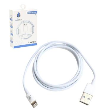 Imagem de Cabo USB Para Iphone 1m Branco - Tudo em Caixa