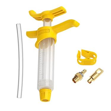 Imagem de Luzhengyang Kit de ferramentas de enchimento de injetor de selante de pneu de bicicleta sem câmara com bomba reforçada remoção de núcleo de válvula móvel para fácil reparo de pneu sem câmara de