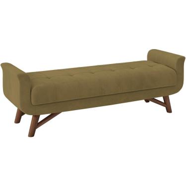 Imagem de Puff Recamier 160 Cm Pes Madeira Leville Veludo Sl 945 Peer