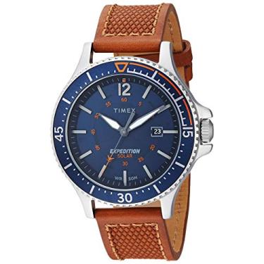 Imagem de Timex Relógio masculino Expedition Ranger alimentado por energia solar, Bronze/azul/laranja