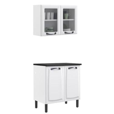 Imagem de Paneleiro Itatiaia em Aço Branco 4 Portas 2 Vidros New Premium