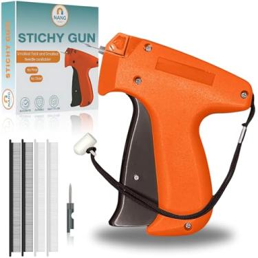 Imagem de NANG Mini pistola costurada para roupas, fixador rápido de roupas fino e portátil, micro pistola de etiqueta para acolchoamento, bainha e afiação, pistola de costura com 2 agulhas finas, 2000 preto e